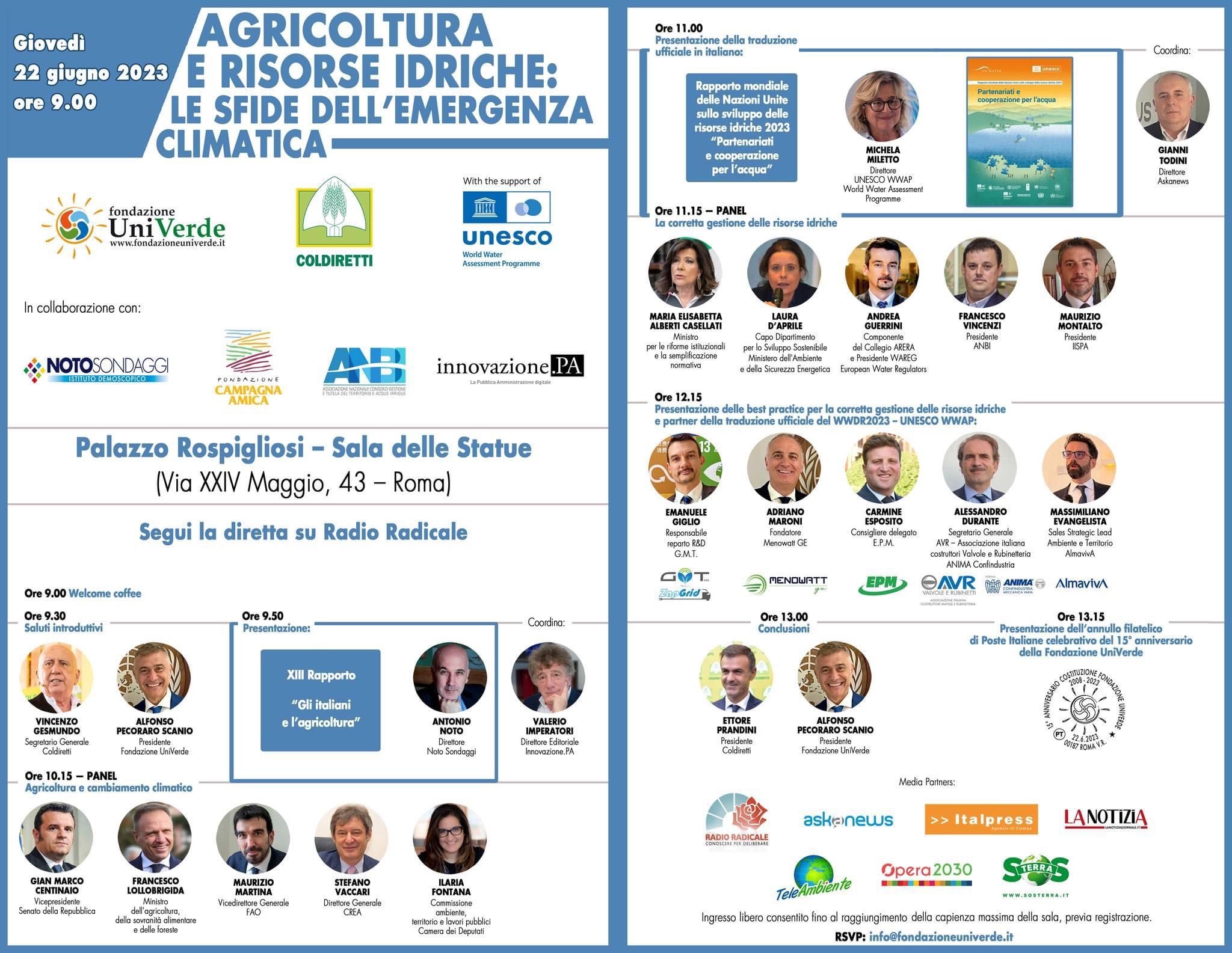 Agricoltura e risorse idriche: le sfide dell&rsquo;emergenza climatica